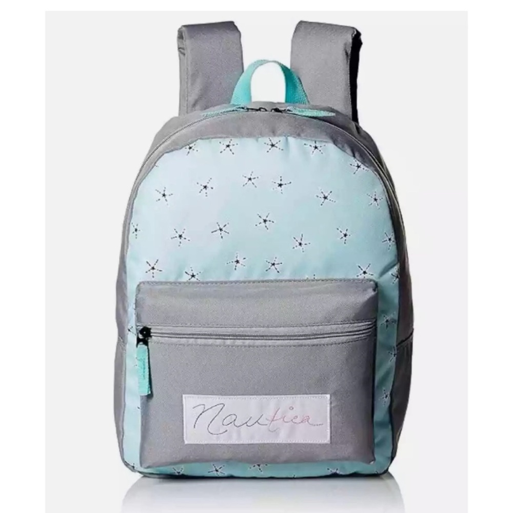 Nautica Girls' Big Fashion Print Small Backpack Grey